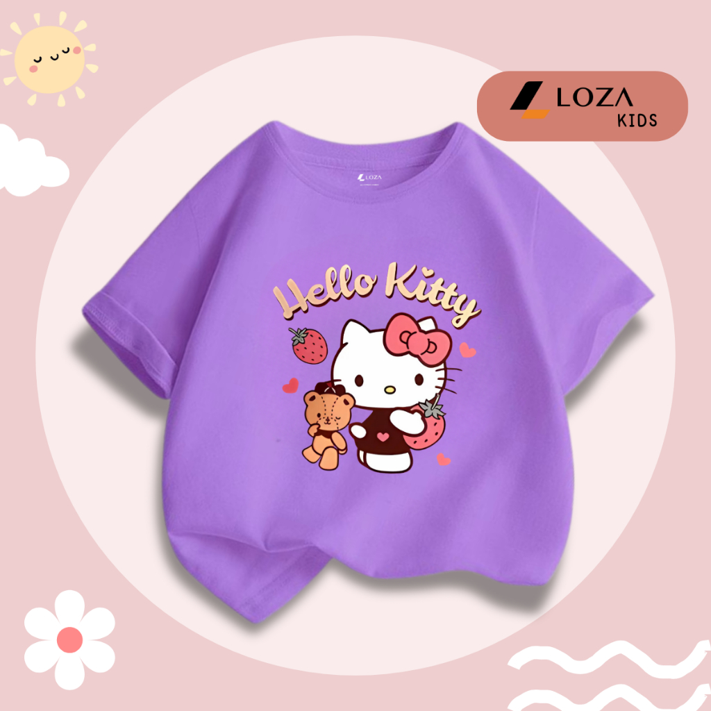Áo Hello Kitty 2025 cho bé gái size từ 15-40kg- Áo phông bé gái mùa hè Loza Kids - CA009_thumbnail_13