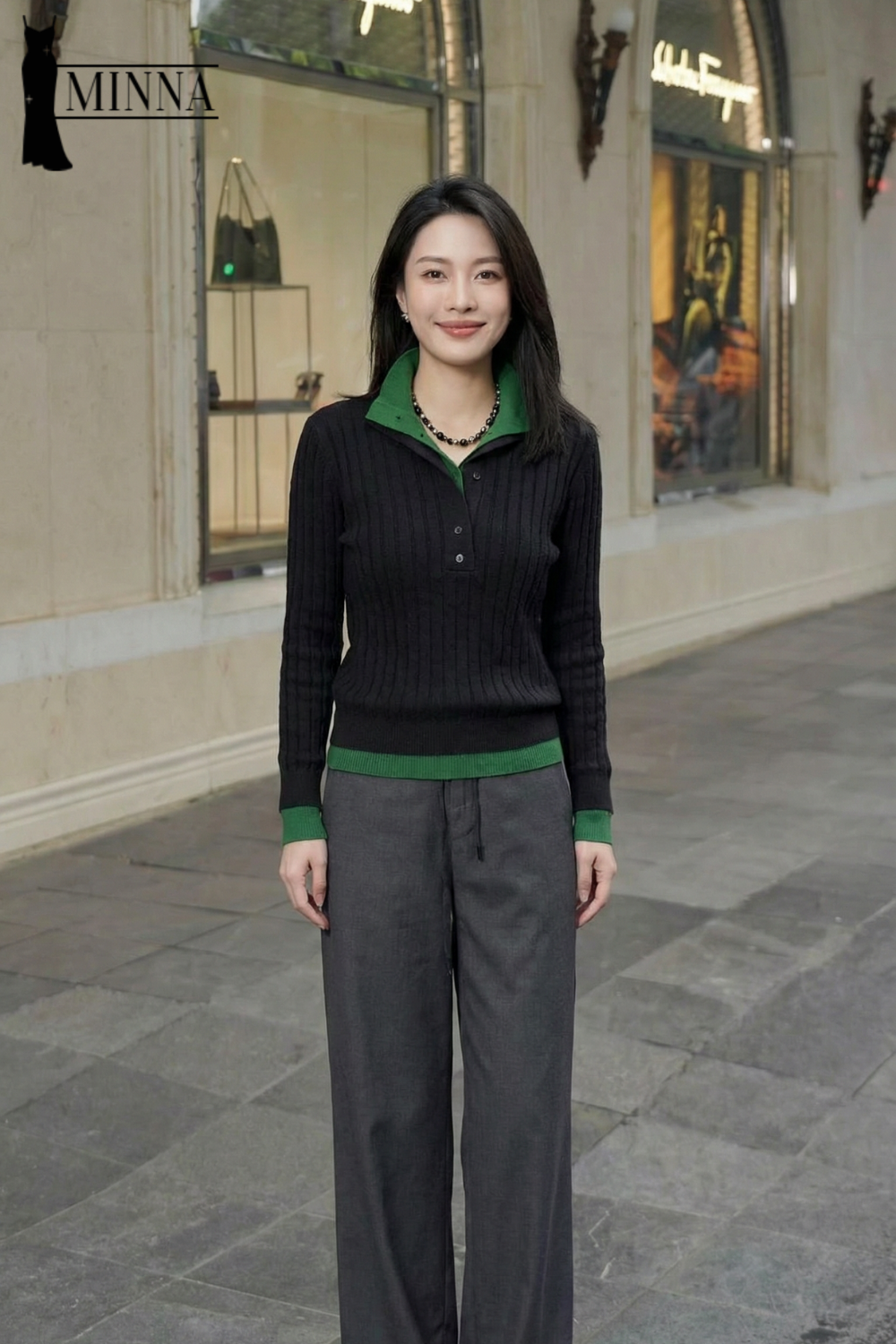Elegant Polo Knit - MA042