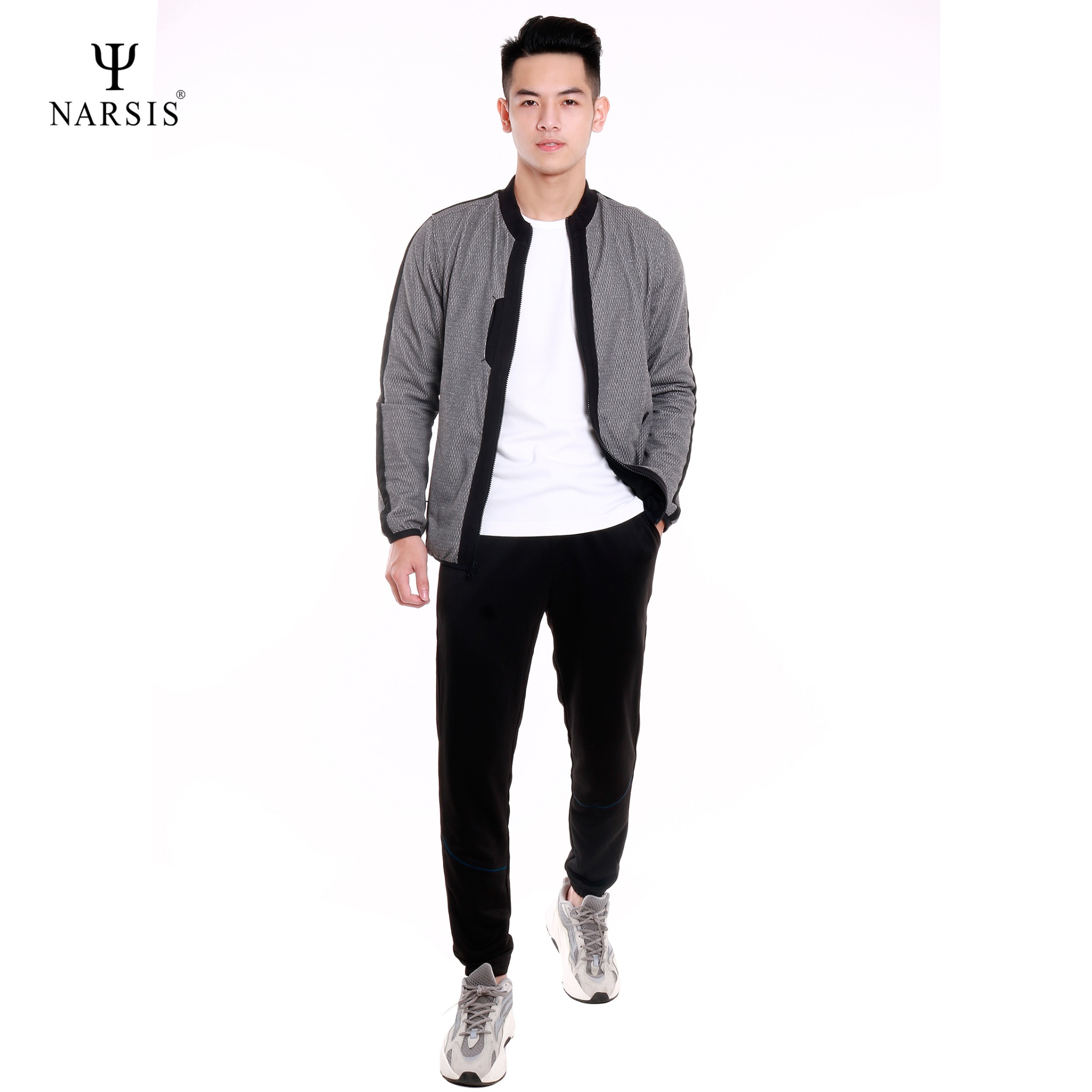 ÁO NAM BOMBER THỂ THAO D7096 NARSIS CHẤT LIỆU THOÁNG MÁT, DỄ CHỊU, THOẢI MÁI CẢ NGÀY, DỄ VẬN ĐỘNG