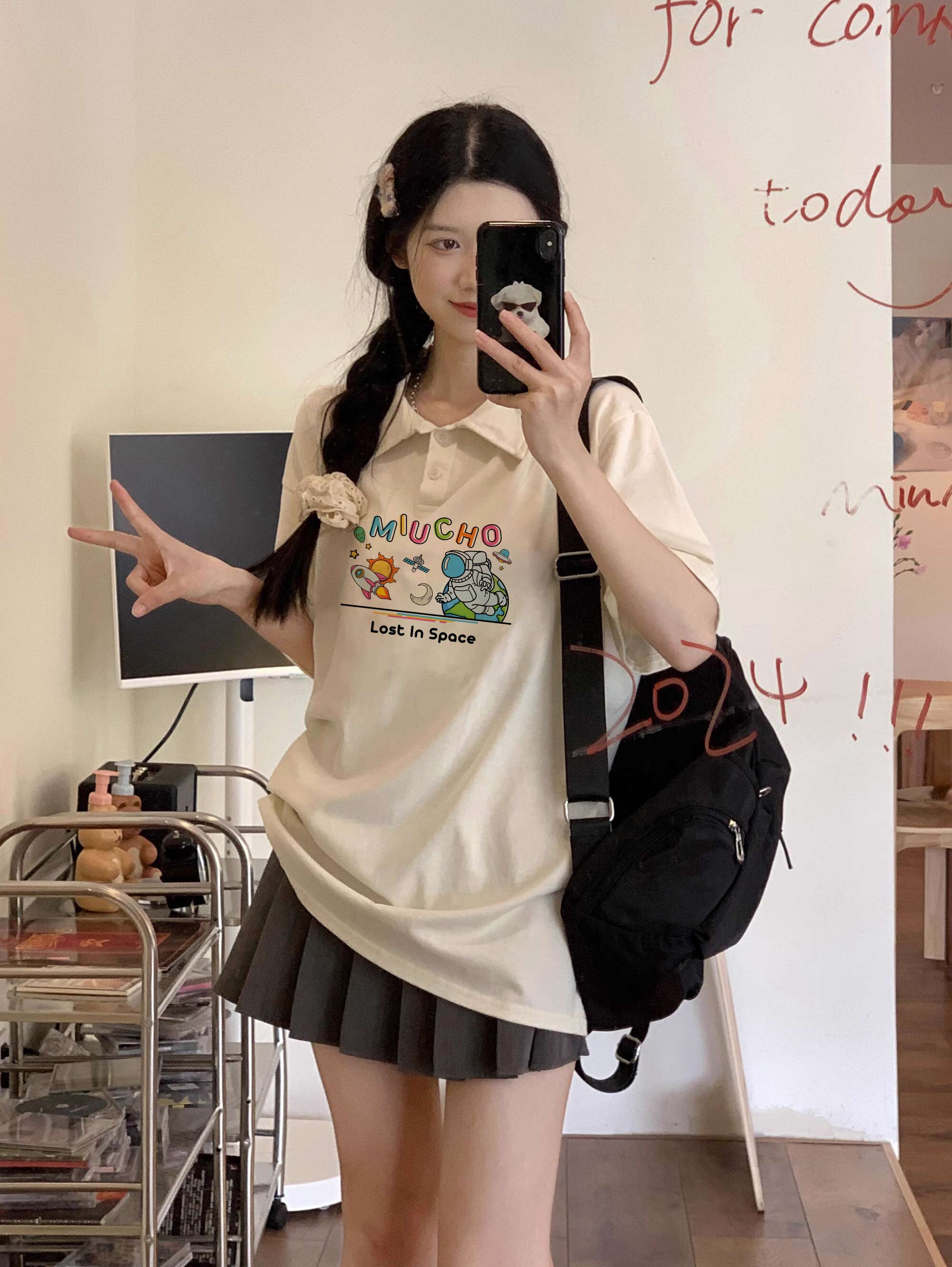 Áo polo nữ form rộng chất vải cotton co giãn thoáng mát PLD1696 Miucho in basic_thumbnail_4