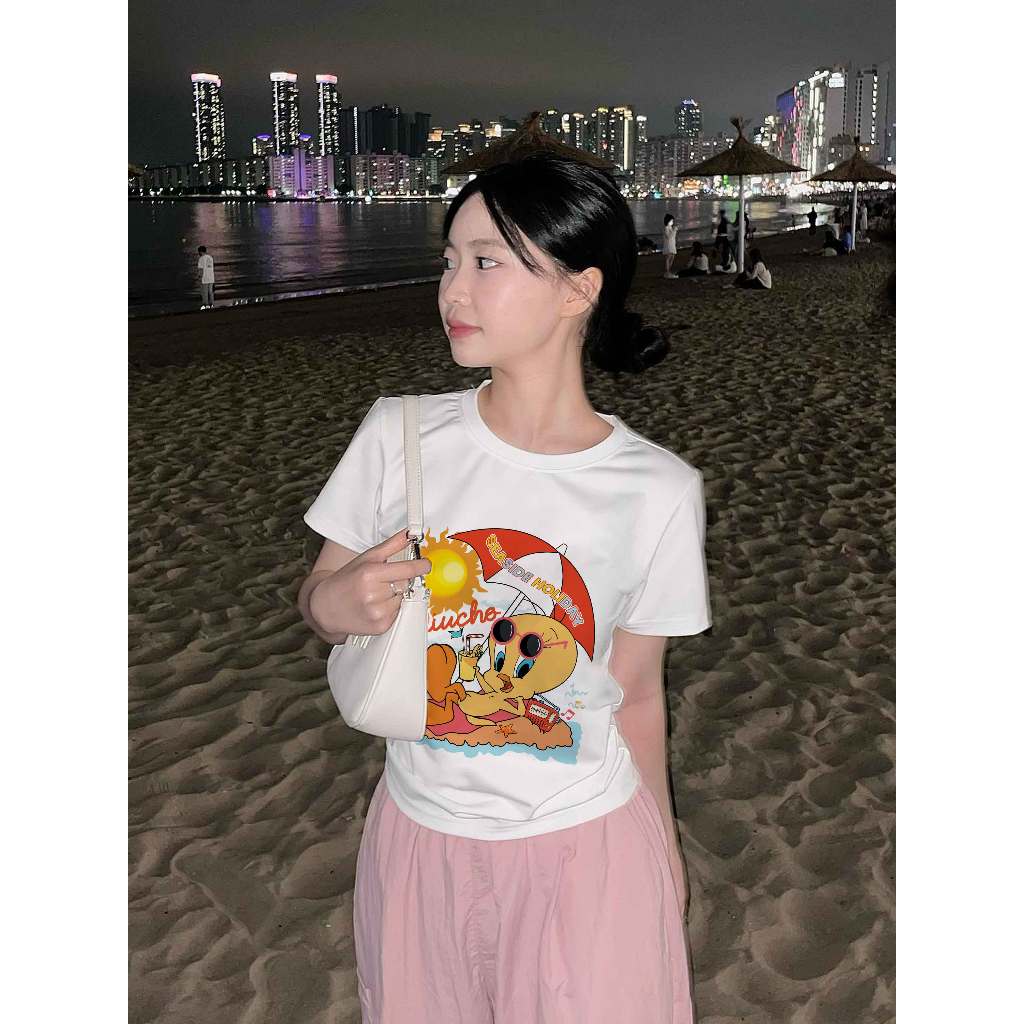 Áo thun baby tee form ôm dễ thương mùa hè ABD1051 Miucho tay ngắn Cổ tròn hotrend in artwork_thumbnail_4