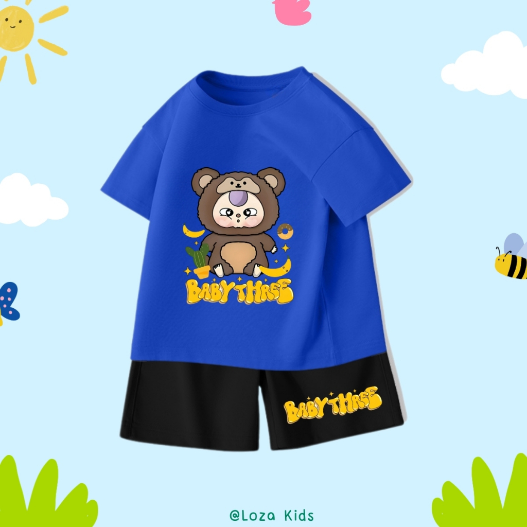 Đồ bộ bé trai in hình Baby Three - Loza Kids SB213_thumbnail_3
