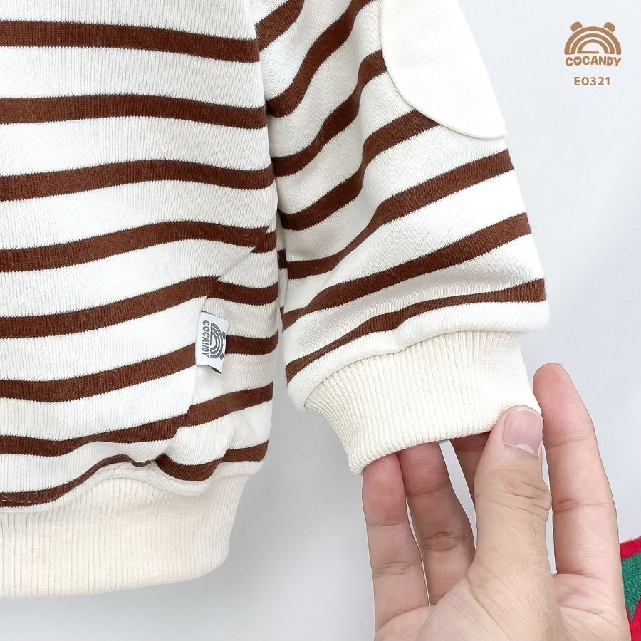 Áo dài kẻ NÂU họa tiết cây nấm_thumbnail_2