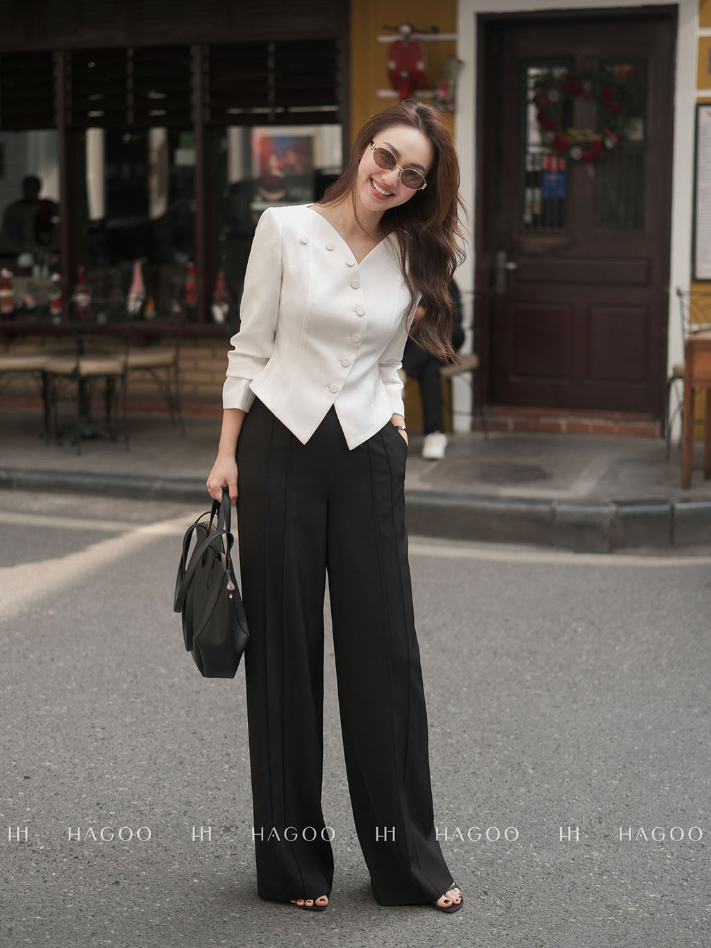 Áo kí giả vạt tròn