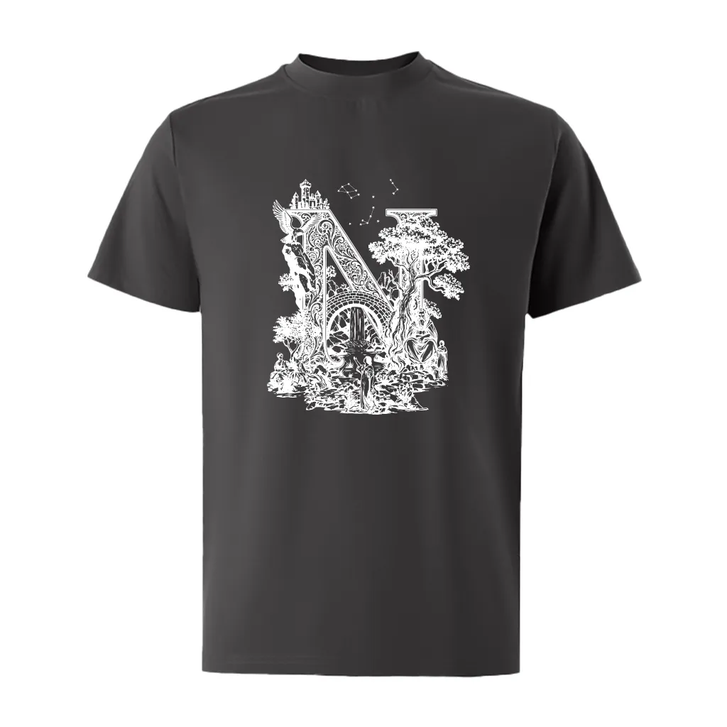 Áo thun form rộng Miucho Iconic vải cotton dày dặn thoáng mát tay ngắn cổ tròn in chữ cái N 2759_thumbnail_10