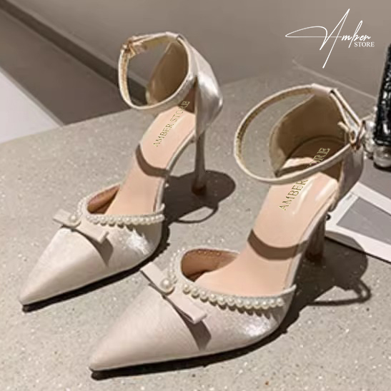 Giày Cao Gót Nữ Bít Mũi Phối Ngọc - CG15_thumbnail_3