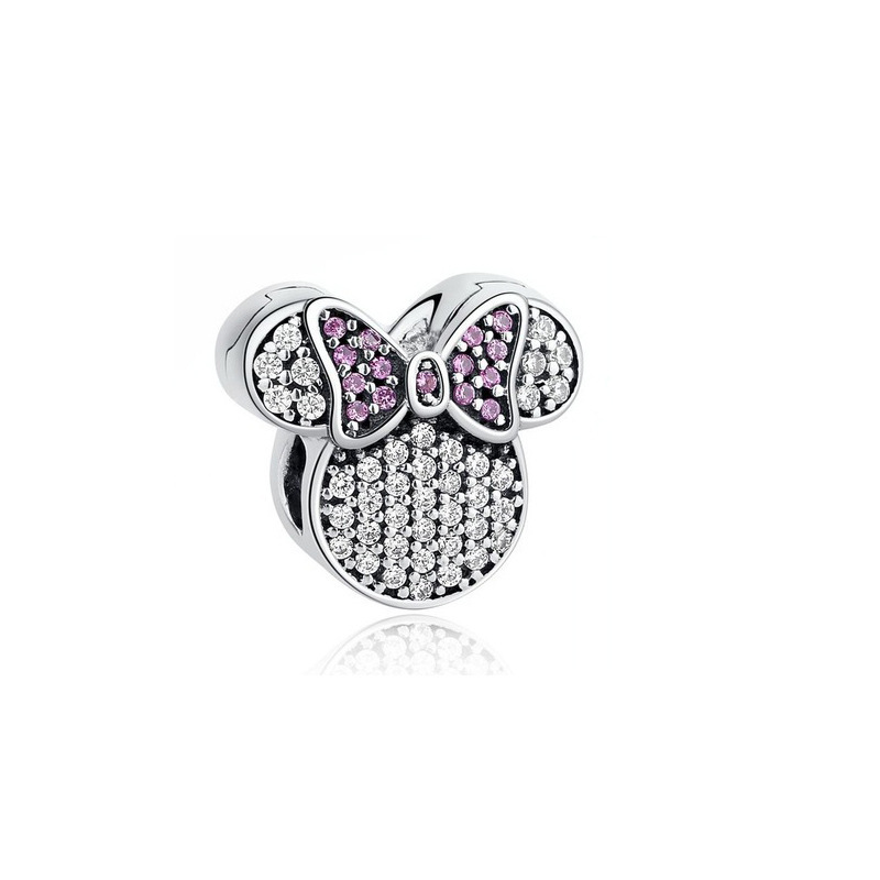 CL209 - Charm lẻ gấu nơ hồng disney