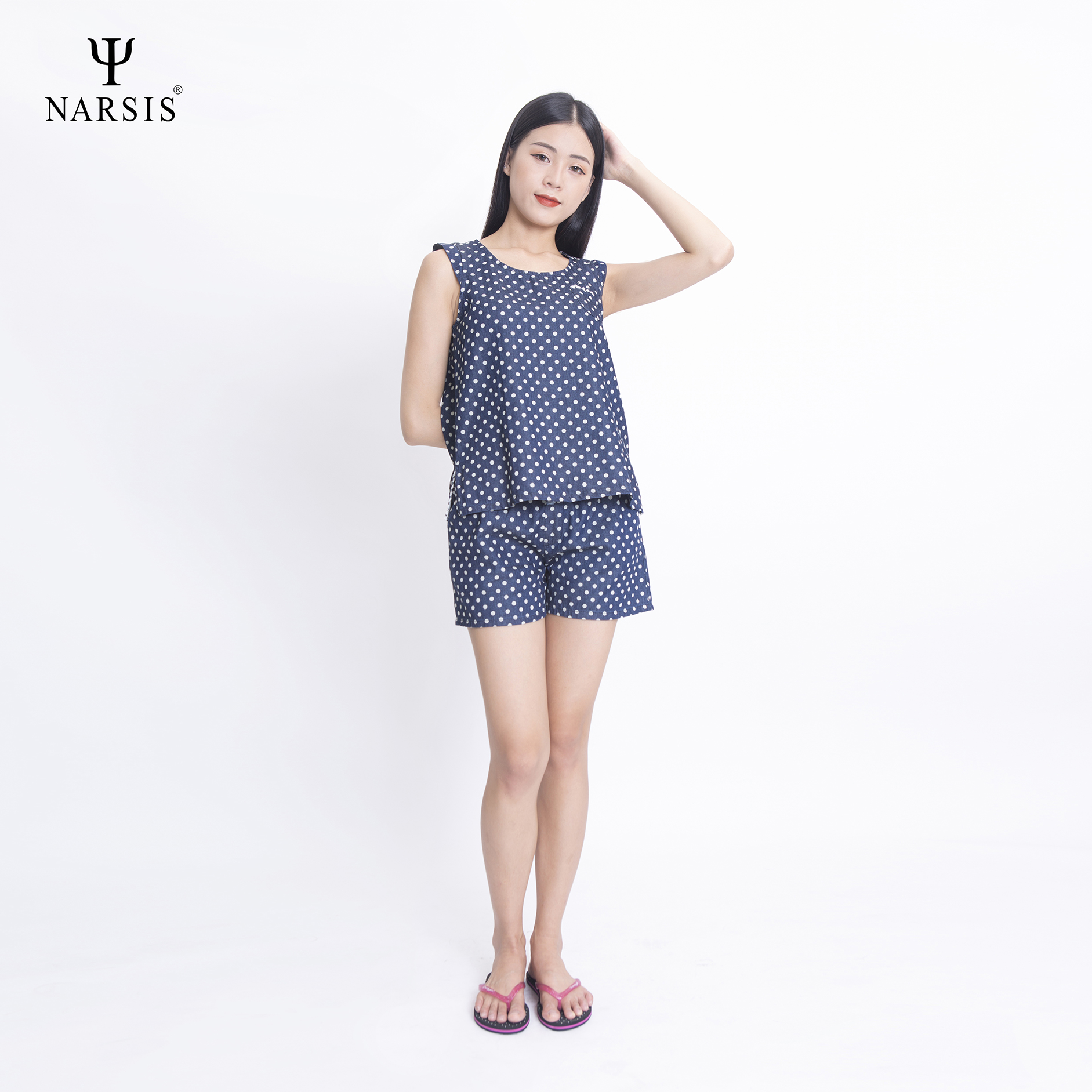 BỘ HÈ NỮ M8028 NARSIS CHẤT LIỆU JEAN BỀN BỈ, CÁ TÍNH, TRẺ TRUNG, THỜI TRANG, TRẺ TRUNG, THỜI TRANG