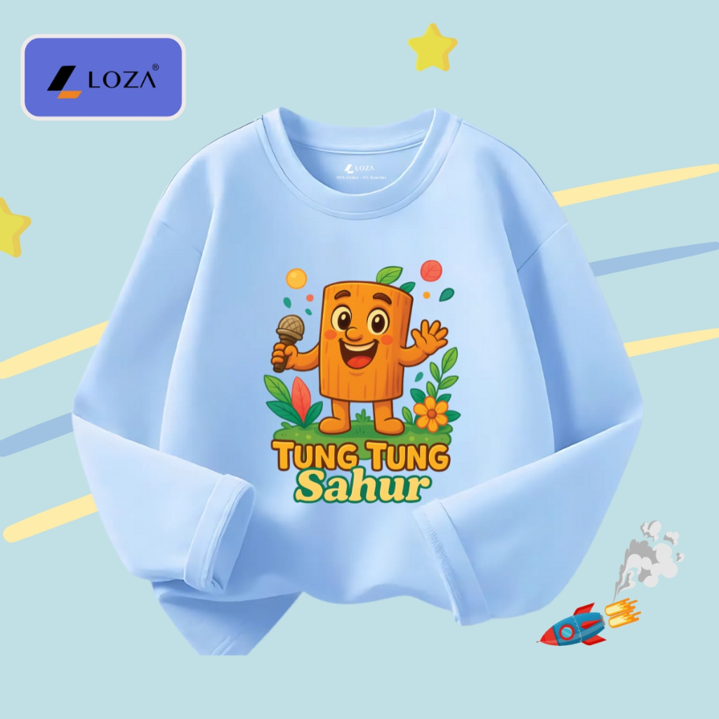 Áo thun dài tay bé trai in Brainrot Cappuccino,Tung Tung Sahur - Loza Kids  KT005_thumbnail_5