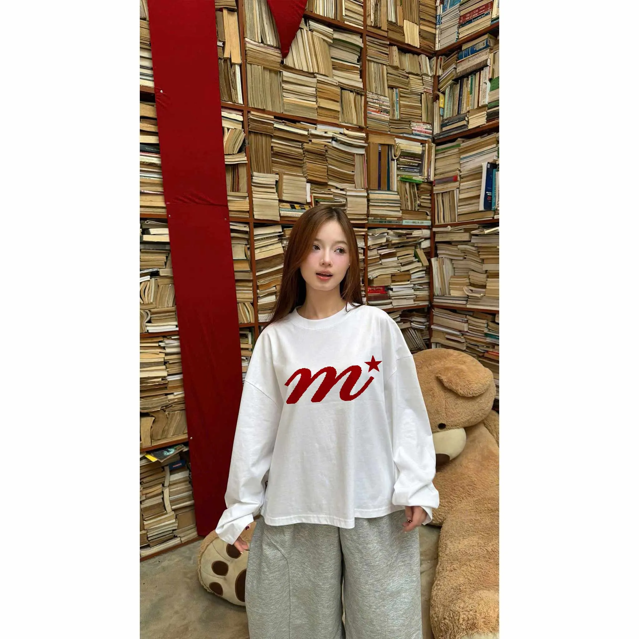 Áo thun boxy unisex Miucho cotton thoáng mát co giãn 2 chiều in chữ basic 2694_thumbnail_2