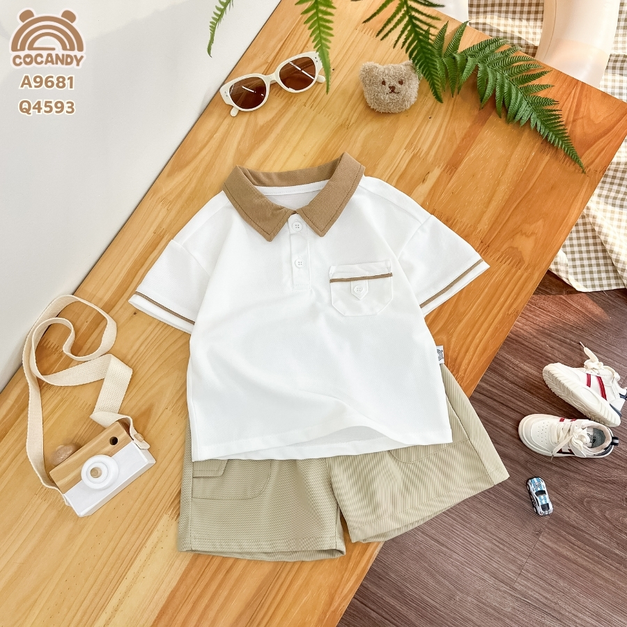 Quần cộc kaki BE ĐẬM túi ốp kiểu 2 bên_thumbnail_1