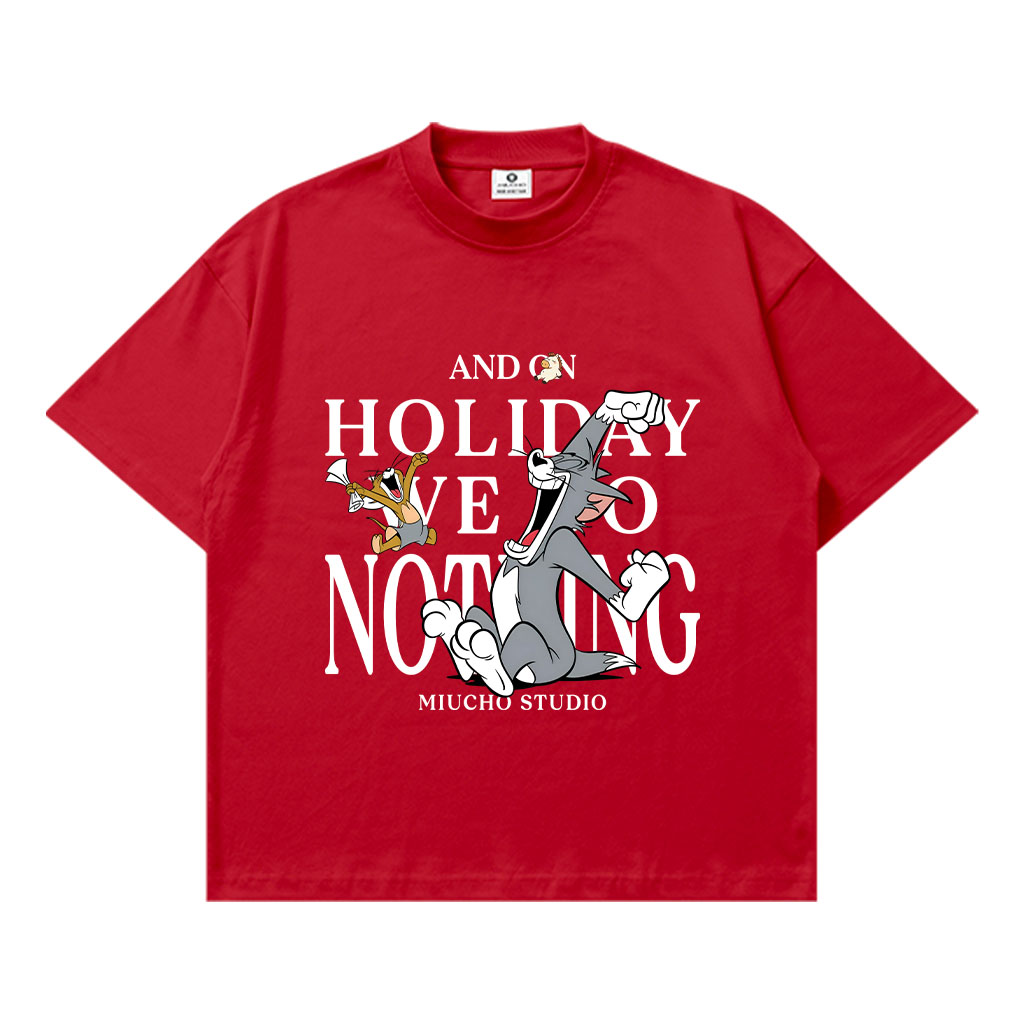 Áo thun Tết form boxy nam nữ Miucho vải mềm mại thấm hút tốt y2k Tom & Jerry 2951_thumbnail_10