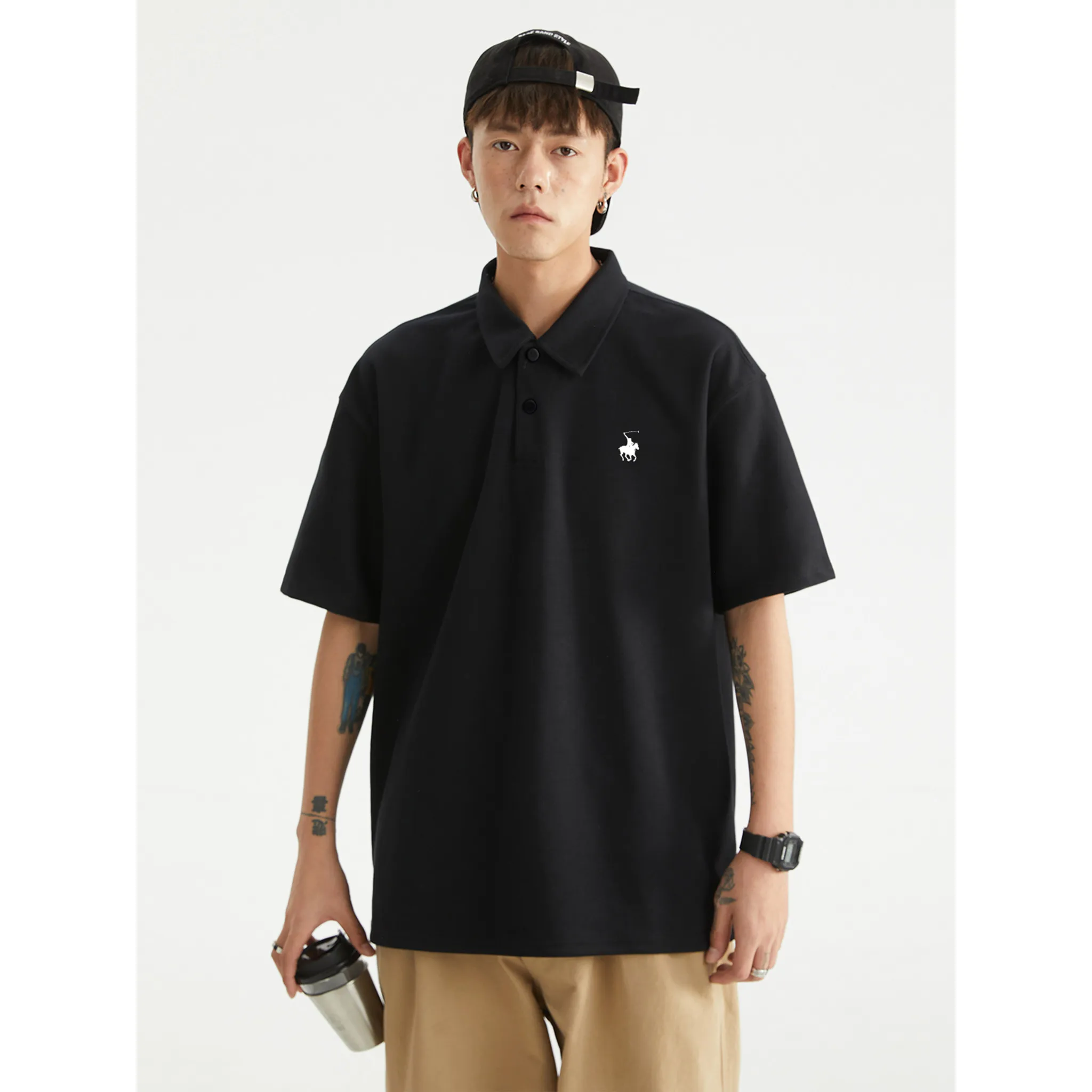 Áo polo form rộng basic unisex nhiều màu 2539 Miucho Club vải cotton cao cấp thoáng mát in basic_thumbnail_2