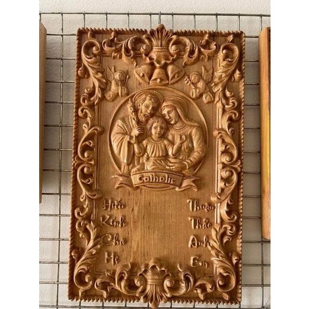 Đốc lịch gỗ Gia Đình Thánh Gia treo tường TR0261 - Quà tặng Công Giáo, Giáng Sinh, Tân Gia, Lễ Quan Thầy, Lễ Cưới