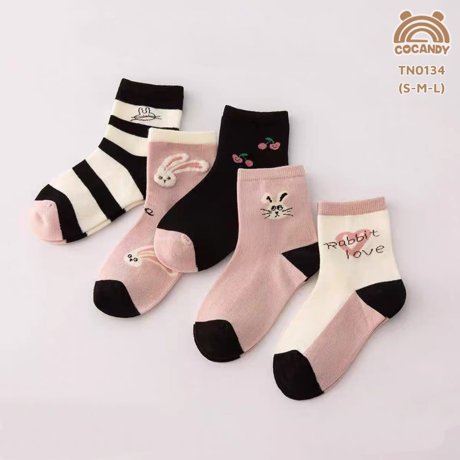 Set tất nhập kẻ HỒNG ĐEN