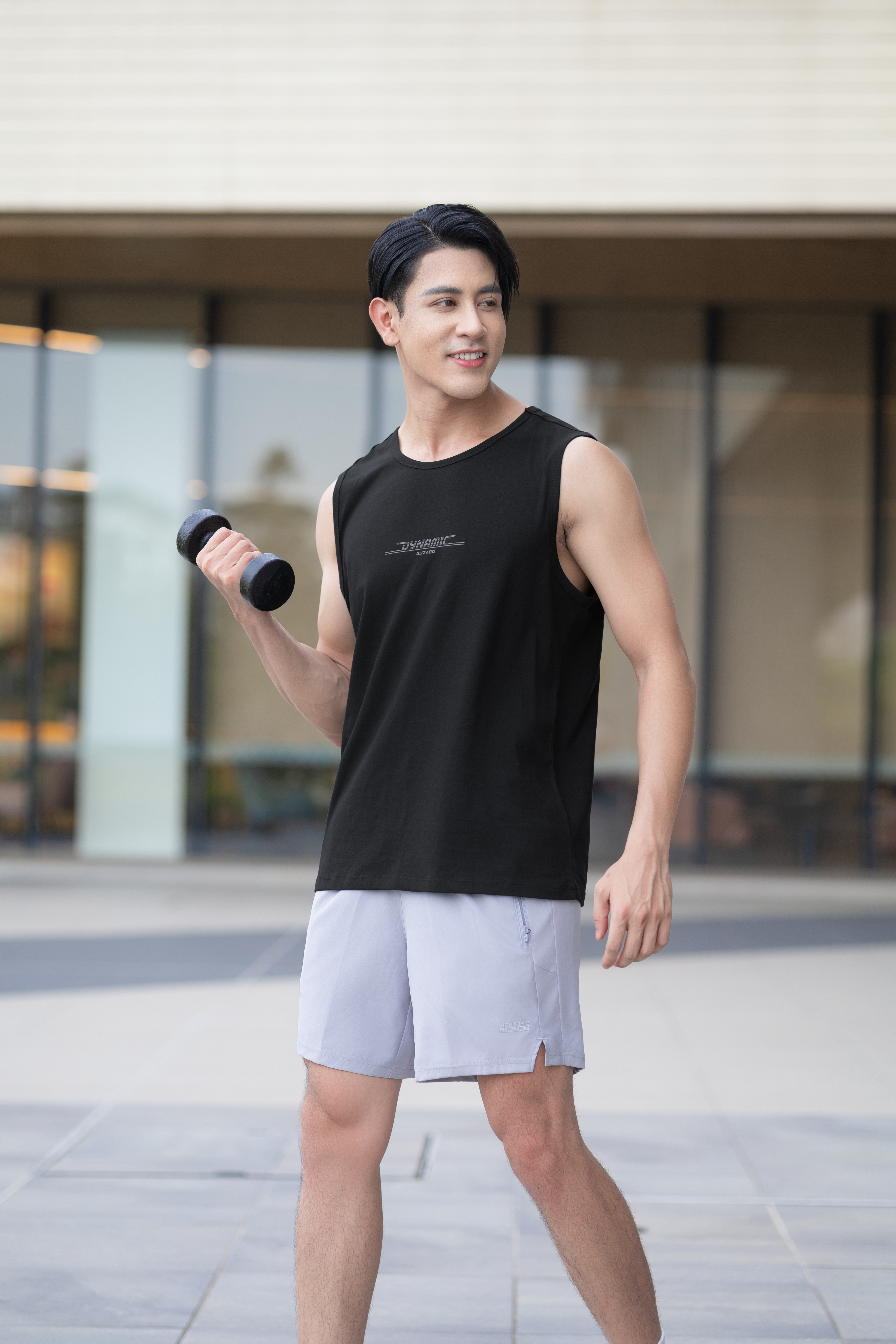 Áo Tanktop Nam GUZADO Ba Lỗ Trơn, Vải Cotton Cao cấp GTT02_thumbnail_5