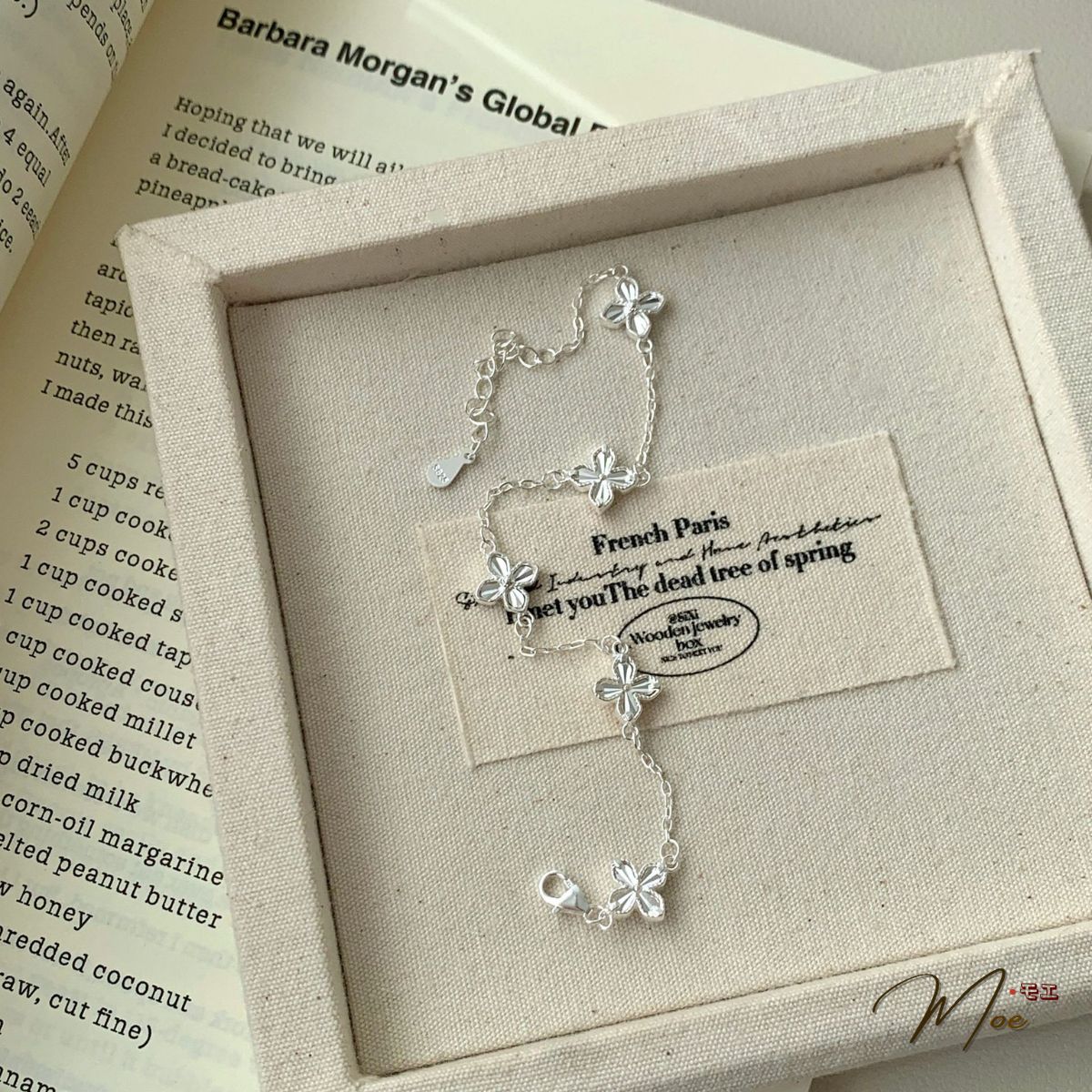 LT654 - Lắc tay Cỏ 4 lá hoa phay cánh mỏng dịu dàng_thumbnail_2