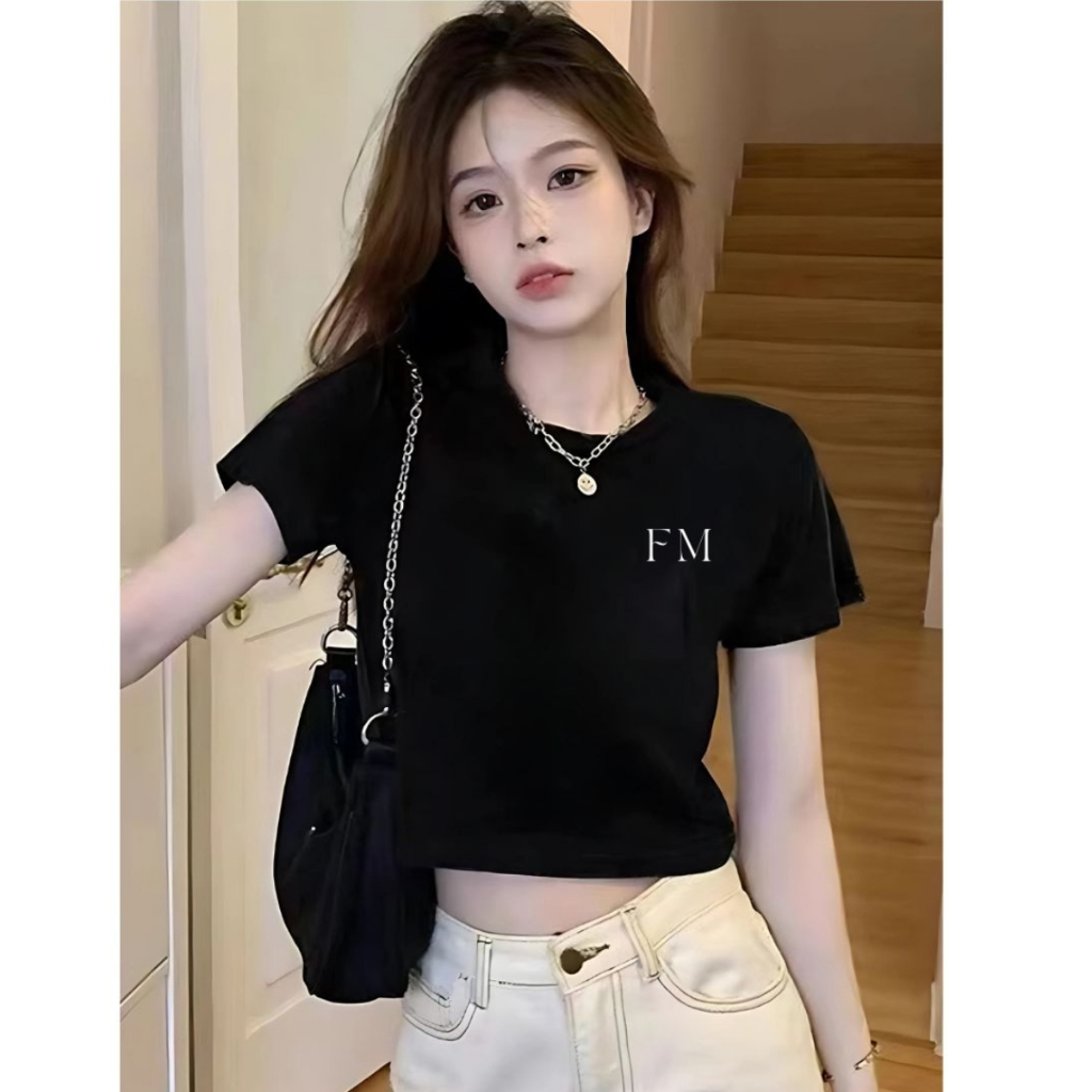 [Form Ôm] Áo croptop nữ ôm body màu đen in hình - Áo thun nữ dáng croptop ôm Loza - G0261_thumbnail_3