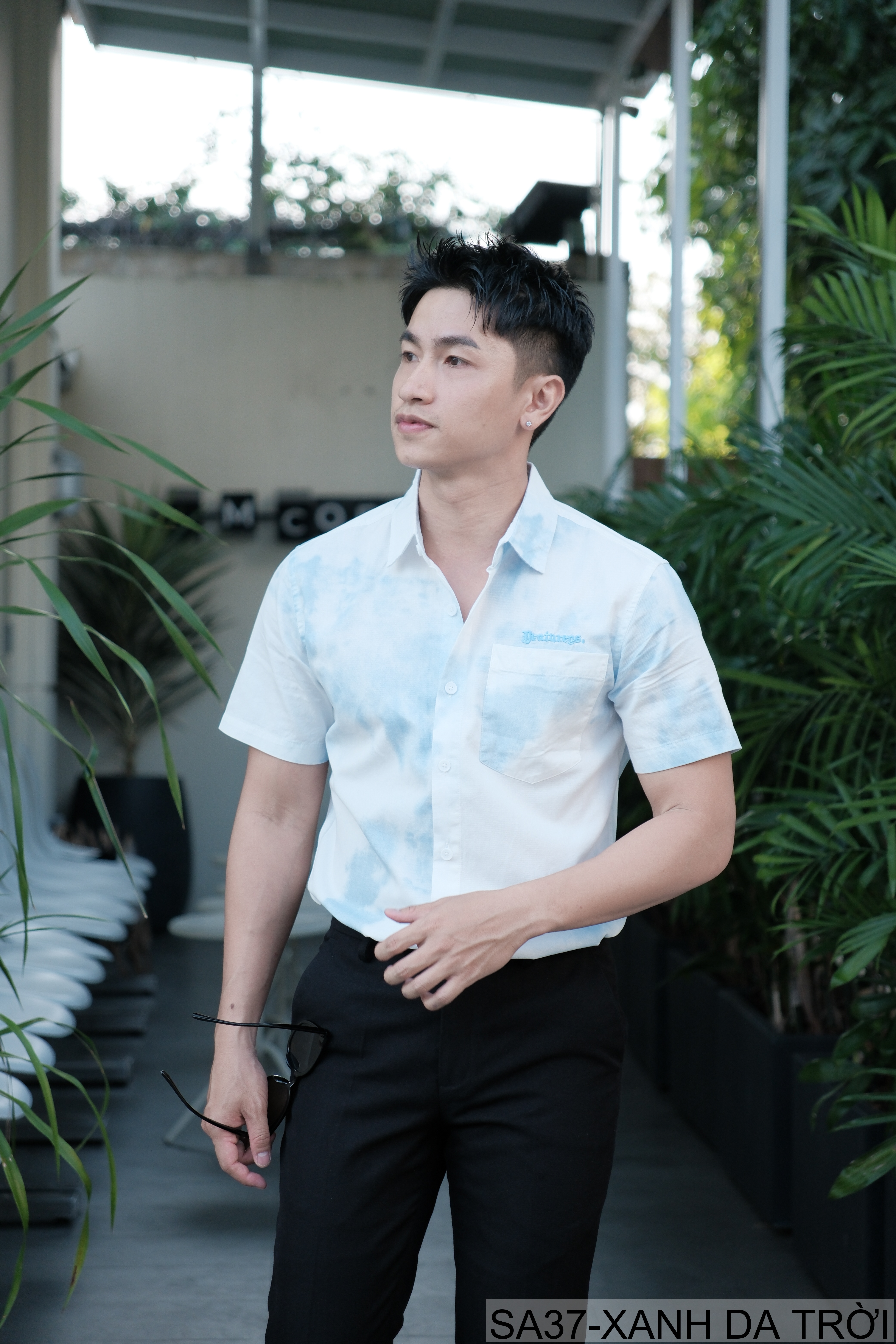 SA37 - Áo sơ mi nam tay ngắn cổ lật in hoa tie-dye phong cách Hàn Quốc mùa hè_thumbnail_11