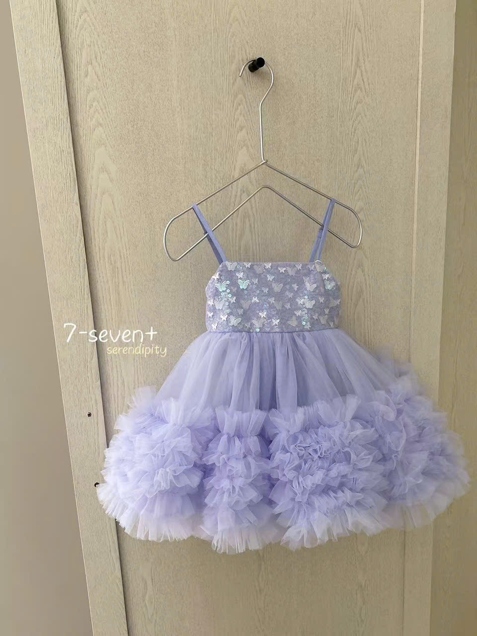 (H120) Váy 2 dây tím voan hãng Seven_thumbnail_0