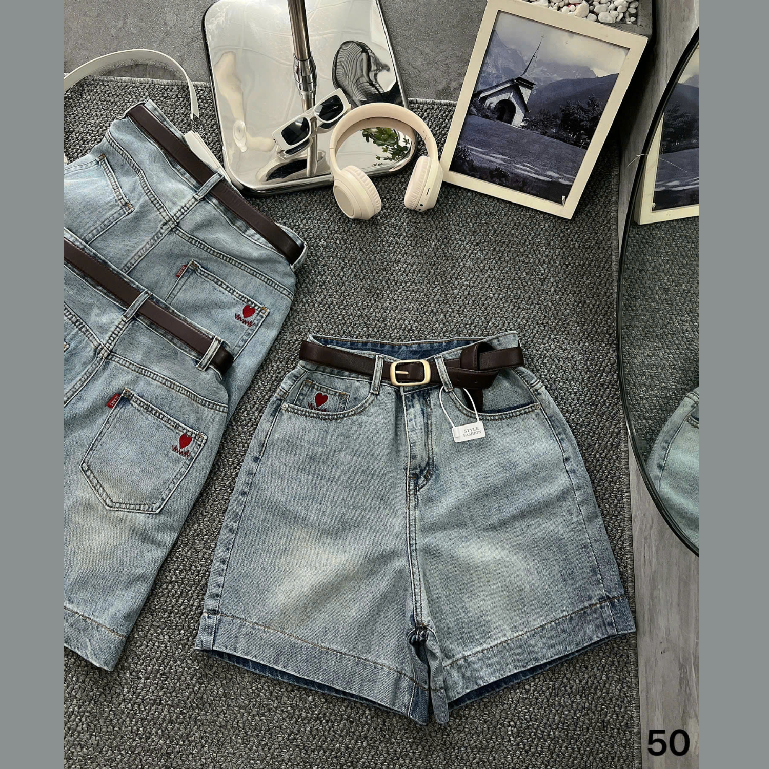 Quần short jean ngố thêu tim bigsize QSJ050 dành cho nàng mũm mĩm từ 55-90kg_thumbnail_15