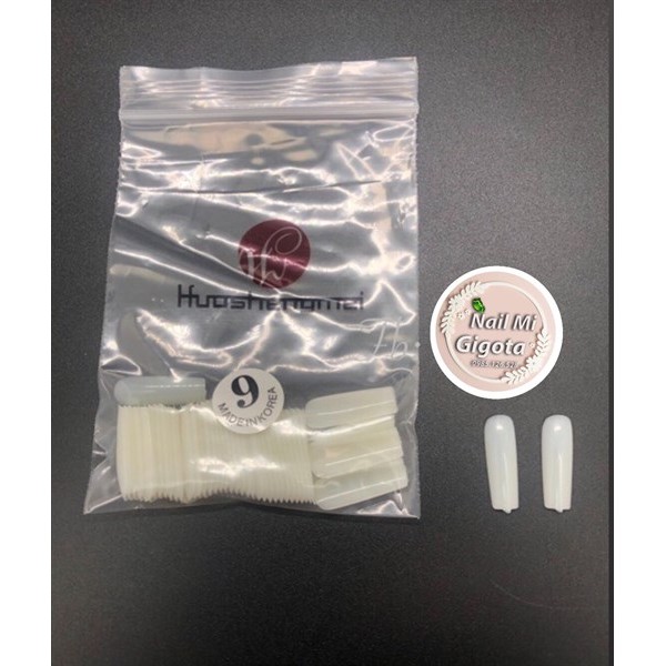 Móng úp - vuông - đục - trơn - lẻ size số 9 - HSM xịn_thumbnail_0