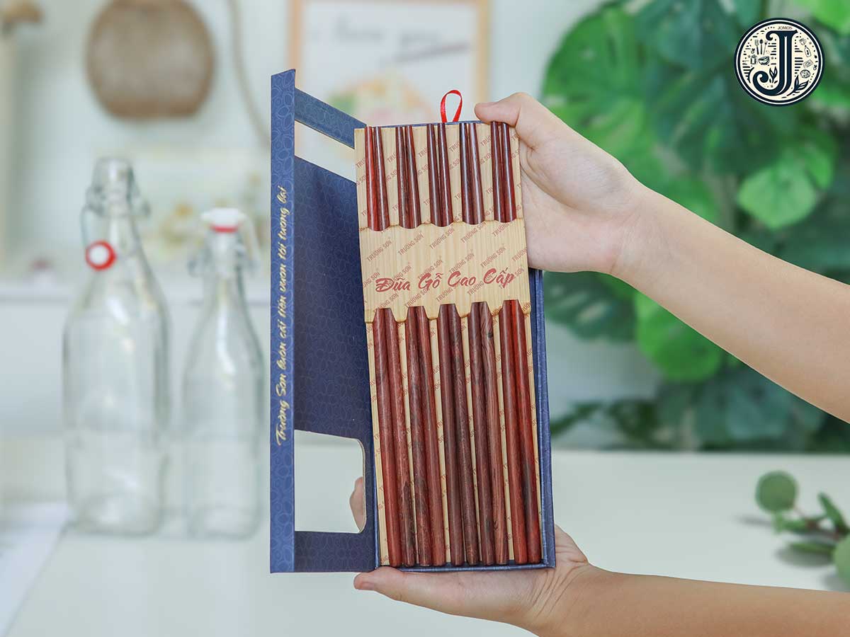Đũa gỗ cẩm lai đầu tròn cao cấp bộ 5 dài 24cm J000140_thumbnail_0