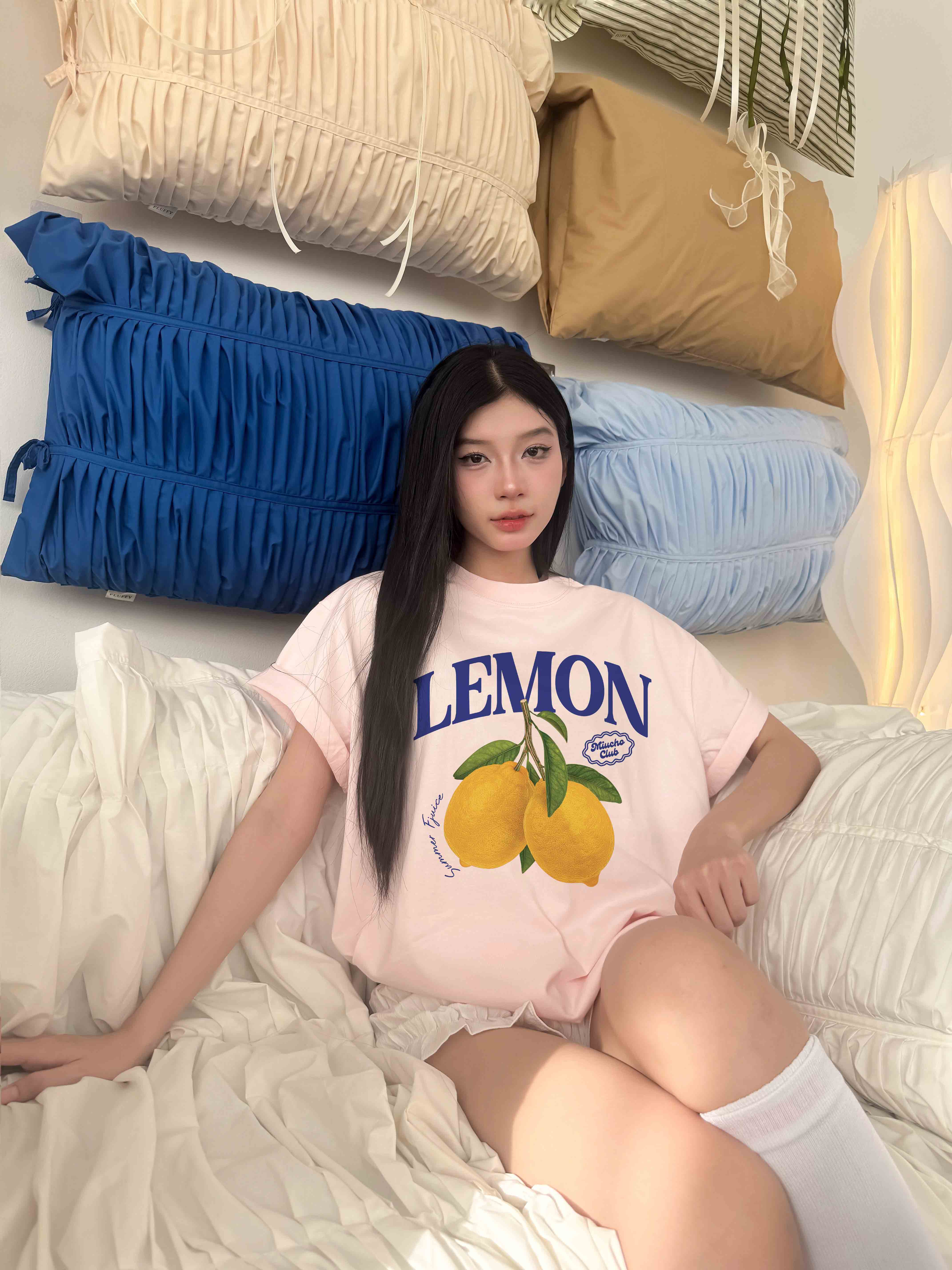 Áo thun boxy hè biển 2252 Miucho cổ tròn vải cotton 2c 250gsm đứng form in mix_thumbnail_2