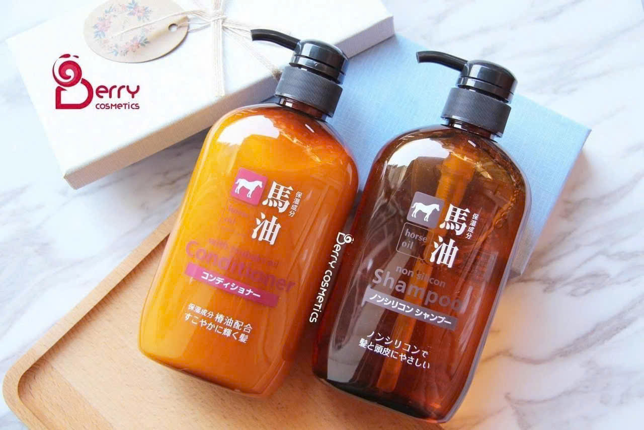 Combo Dầu gội, xả chiết xuất từ mỡ ngựa Oil Horse (Non Silicon) 600ml_thumbnail_2