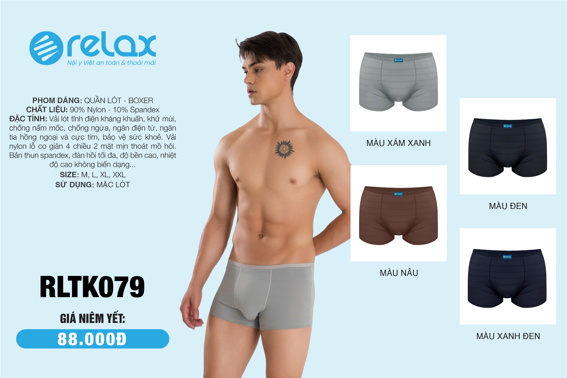 COMBO 3 QUẦN LÓT NAM RLTK079