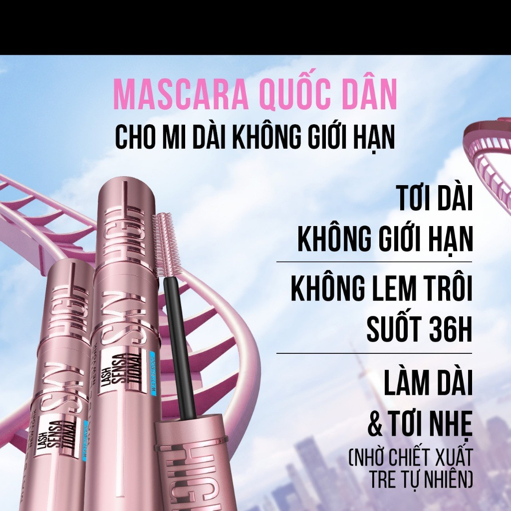 [MAYBELLINE] Mascara Maybelline Sky High Sensational chống nước lâu trôi 6ml