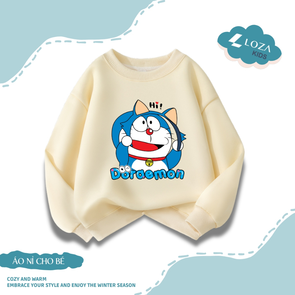 Áo nỉ sweater bé trai in hìnhDoraemon đáng yêu - Loza Kids IN012_thumbnail_2