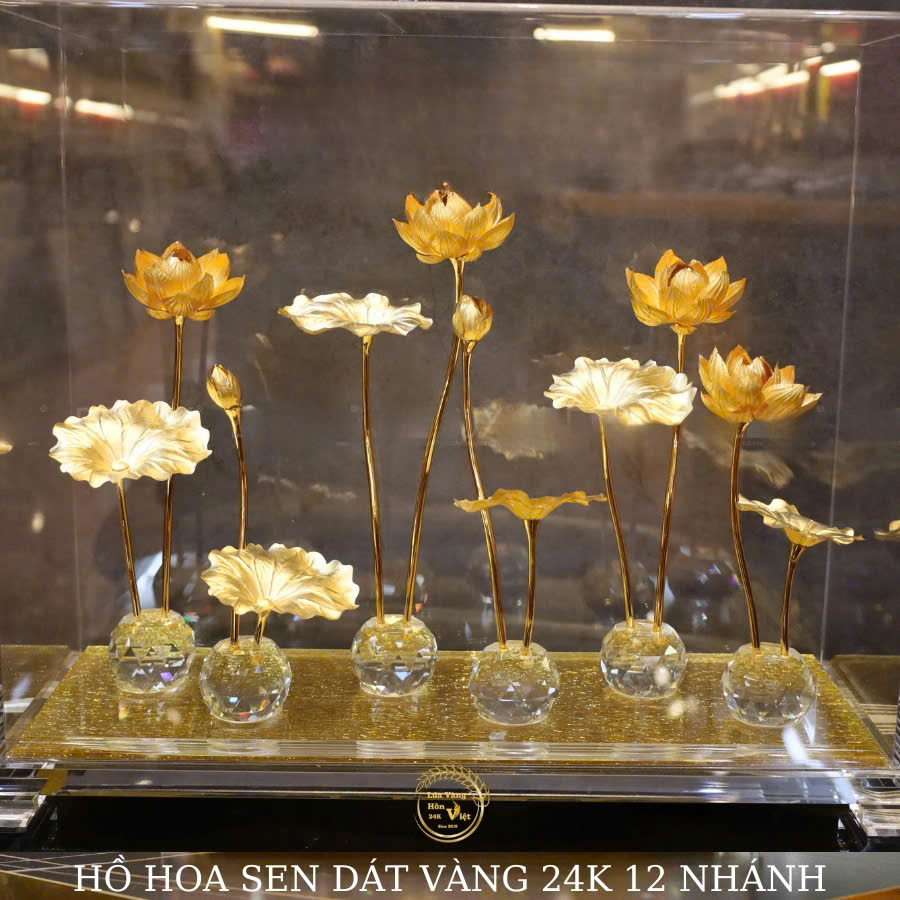 Hồ hoa sen mạ vàng 24k cao cấp 