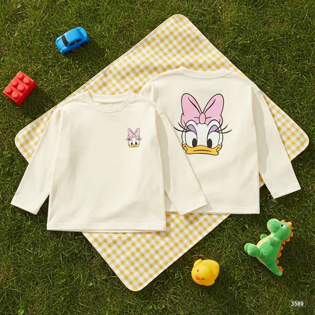 Áo thun trẻ em tay dài form rộng thiết kế hoạt hình dễ thương Kado 3589_thumbnail_6