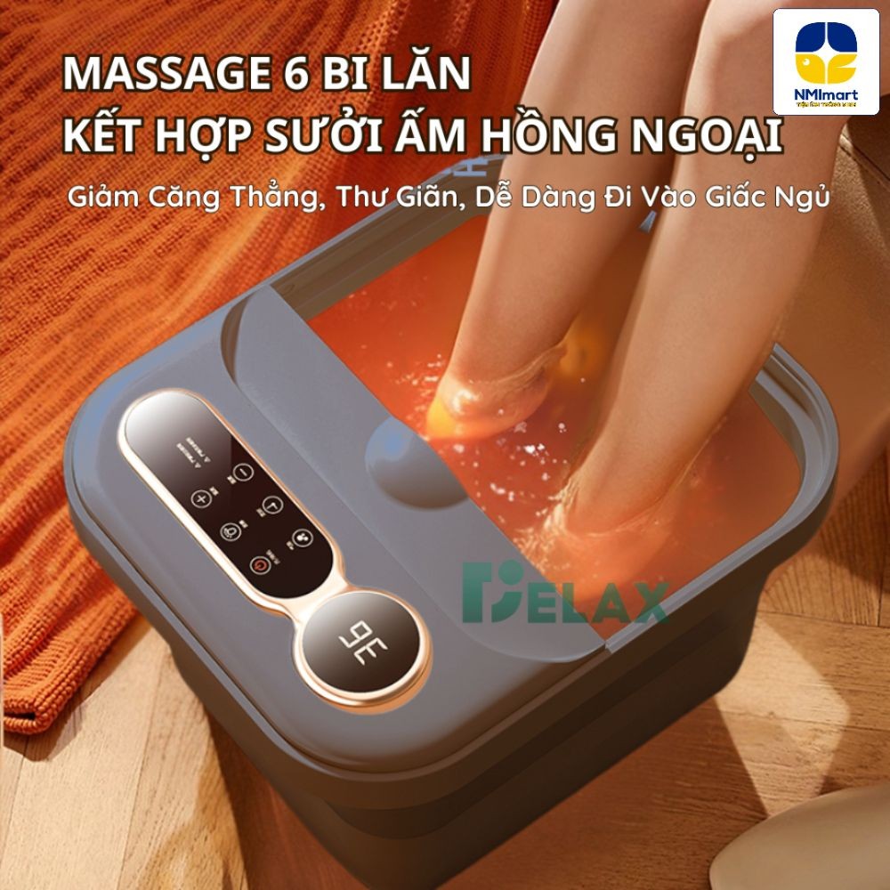 Bồn Ngâm Chân Massage Delax Thư Giãn, Bấm Huyệt, Ngâm Chân Thảo Dược, Thải Độc Tăng Cường Sức Khỏe_thumbnail_8