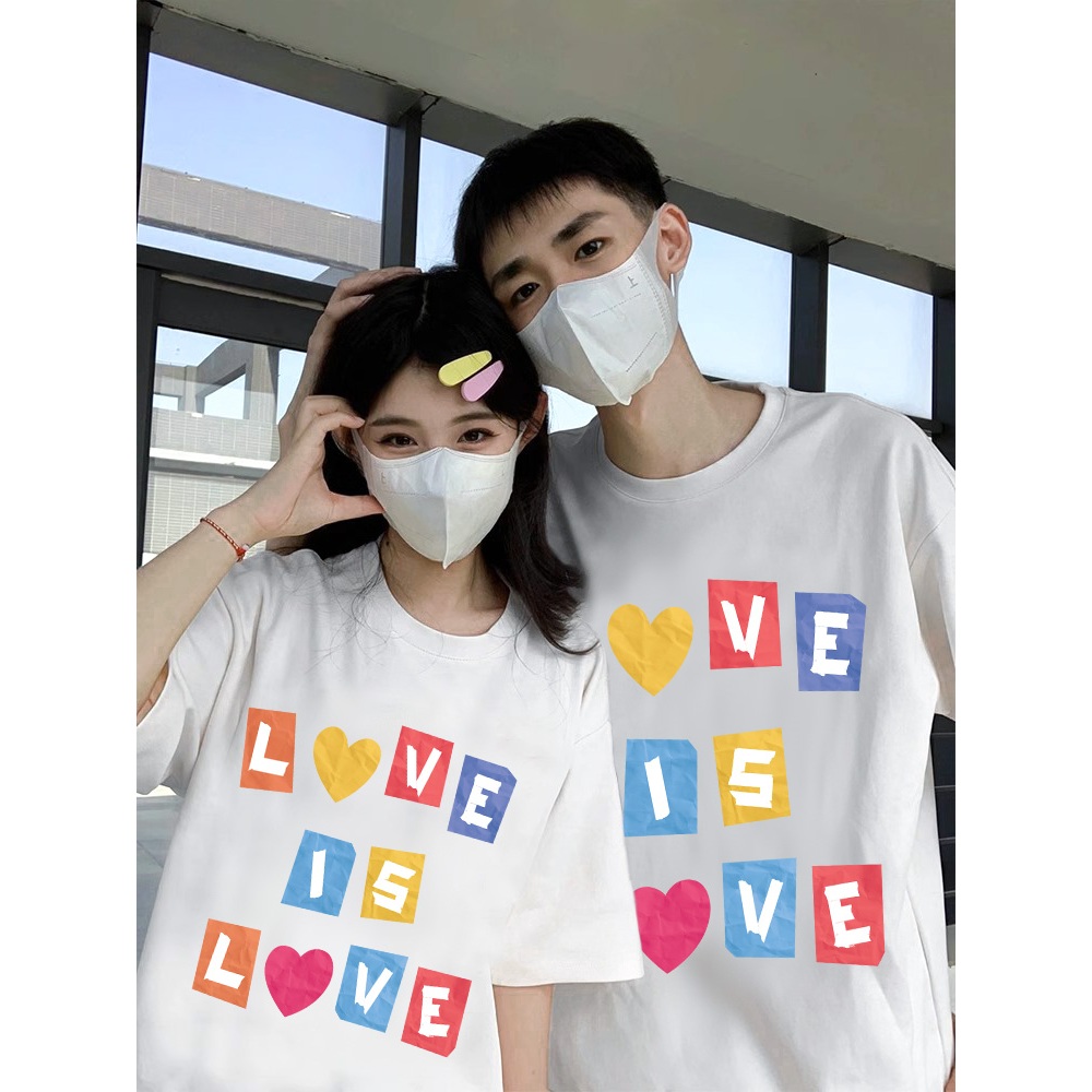 Áo thun cuple trái tim cực xinh form rộng local brand ATD945 Miucho tay ngắn cổ tròn in mix_thumbnail_3