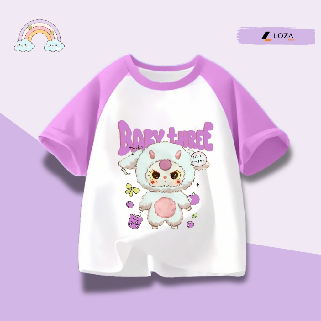 Áo thun bé gái in hình Baby three nhiều mẫu - Loza Kids BT002_thumbnail_5