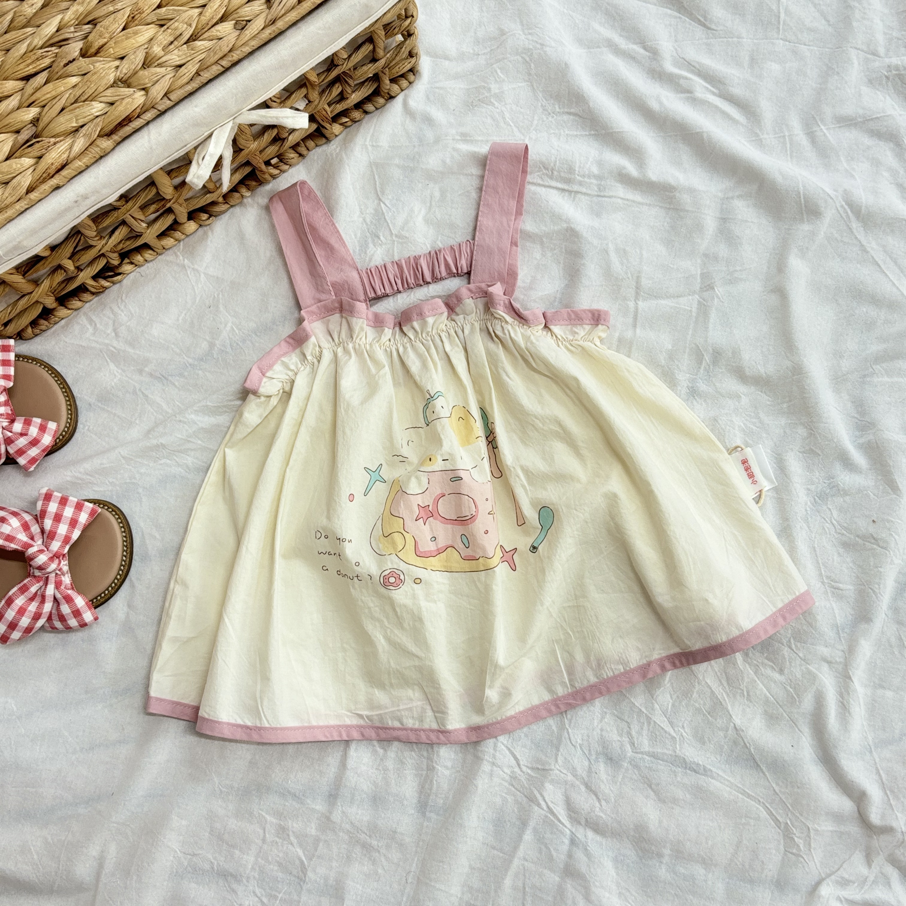 (V18) Áo hai dây thô họa tiết siêu yêu 2 màu xanh màu hồng cho bé gái QCCC 2025_thumbnail_9