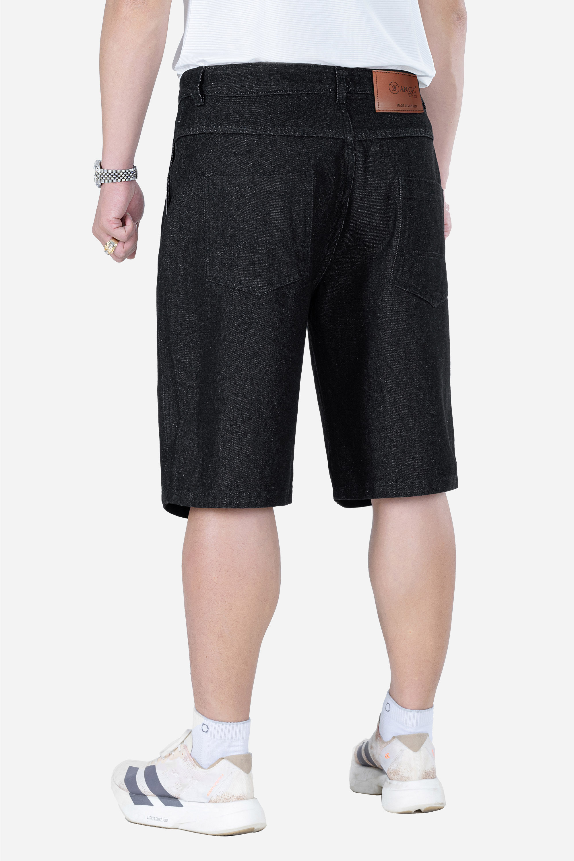 Quần Soọc Jeans 1 Li Nam Trung Niên ANCHI Chất Liệu Cafe Dáng Suông Túi Chéo Màu Xanh Nhạt_thumbnail_23