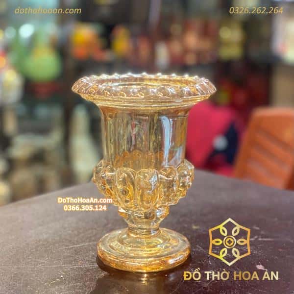 Ly Đựng Phật Thủ Thủy Tinh