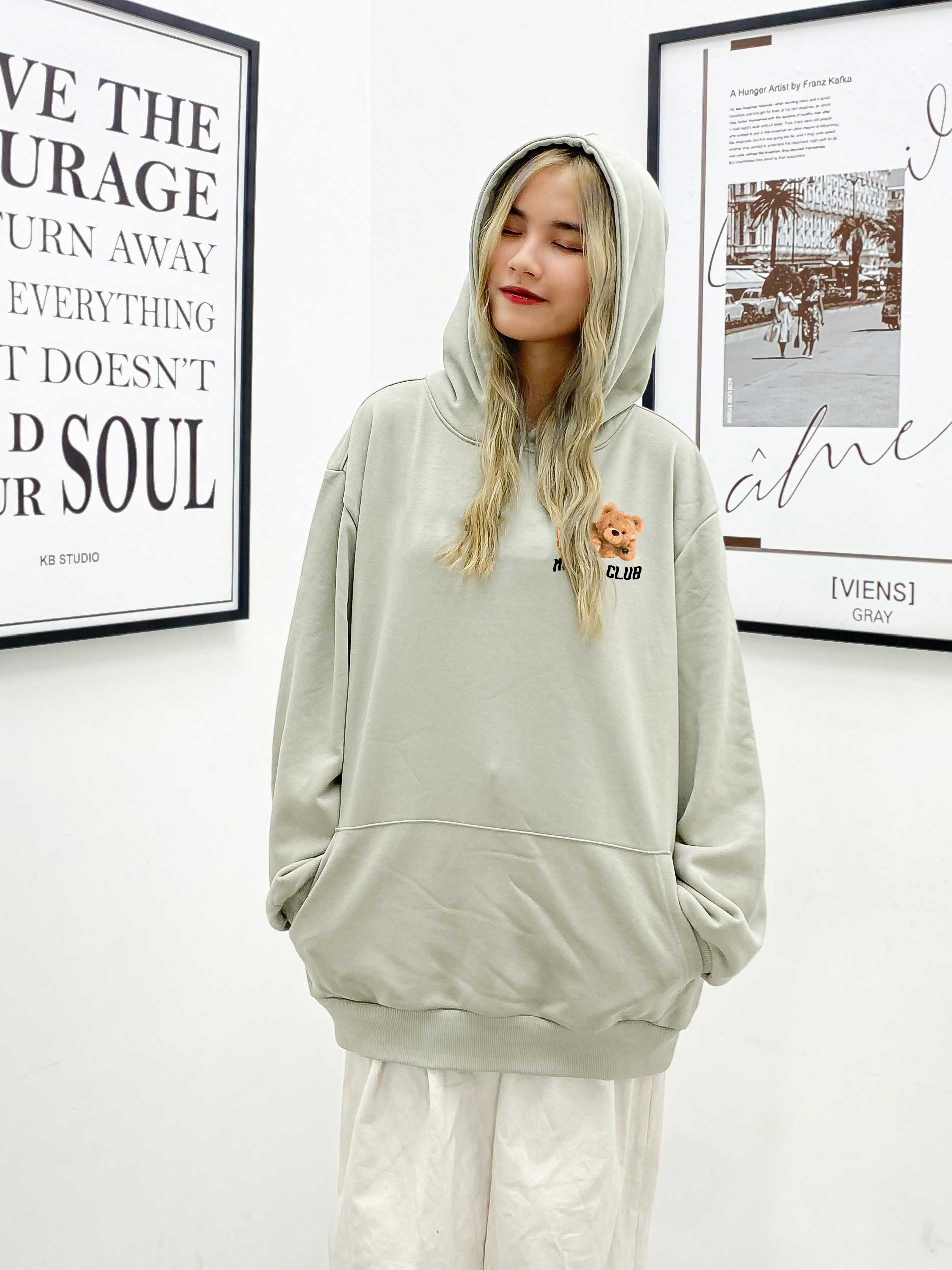 Áo hoodie unisex form rộng HDD499 Miucho chân cua in mix_thumbnail_2