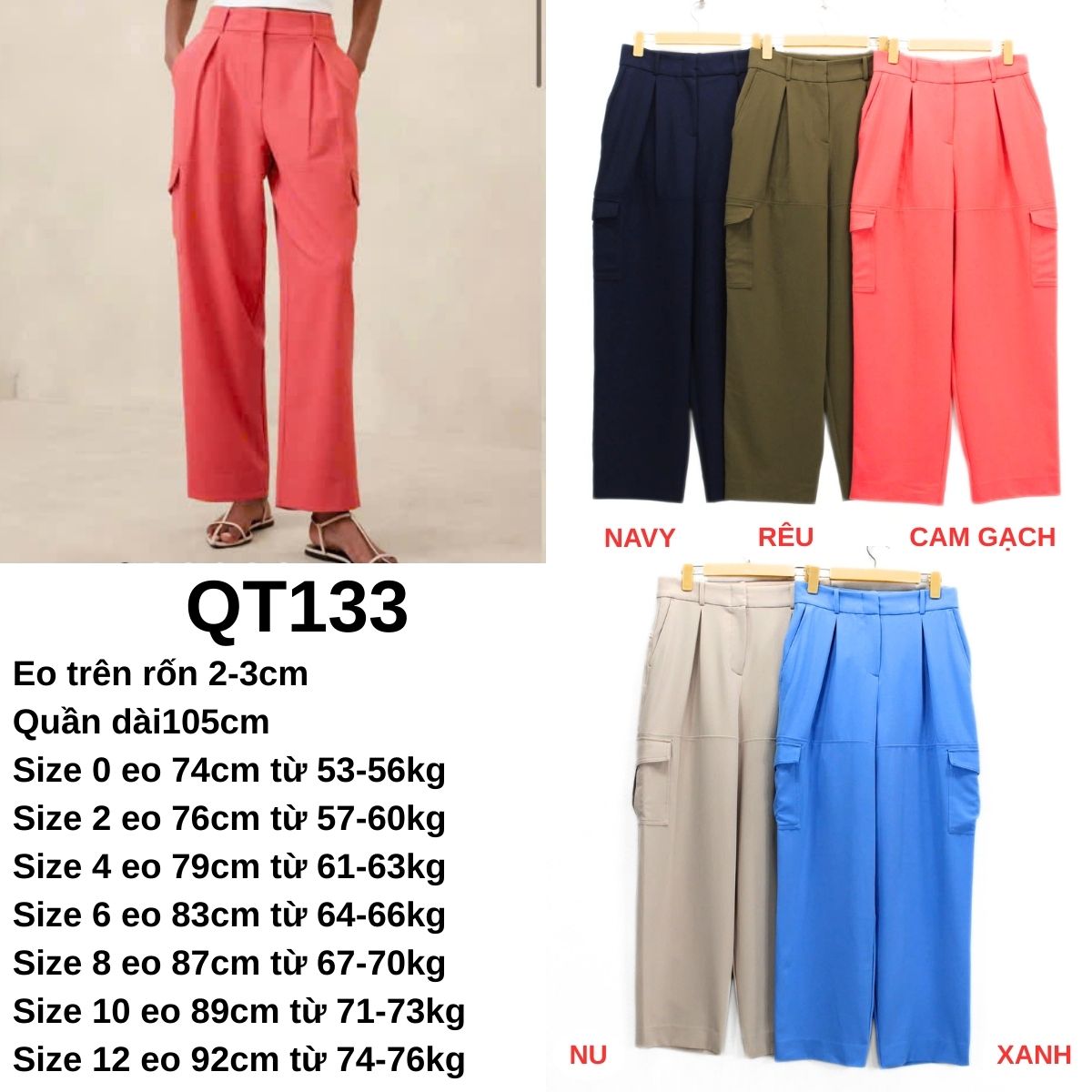 QT133- Quần tây banana