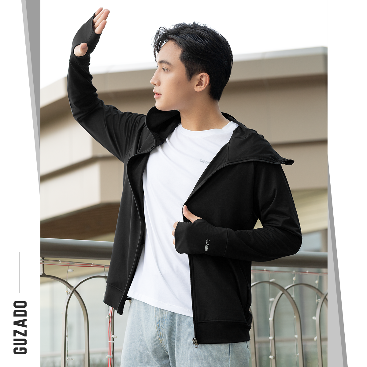 Áo Chống Nắng 2 Lớp Unisex Thông Hơi Khóa Kéo Mũ Trùm Kín Mặt Chống Tia UV GCN02_thumbnail_3