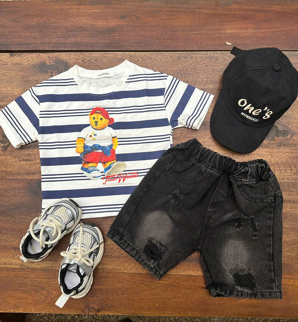 TE108 - Set áo thun gâu + quần bé trai QGN