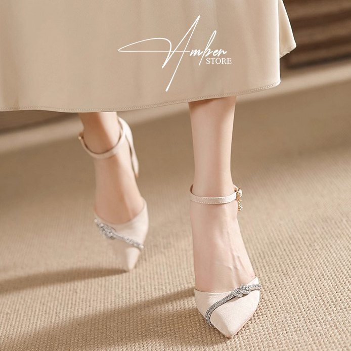 Giày Cao Gót Nữ Gót Vuông Bít Mũi Phối Đá – CG16_thumbnail_4