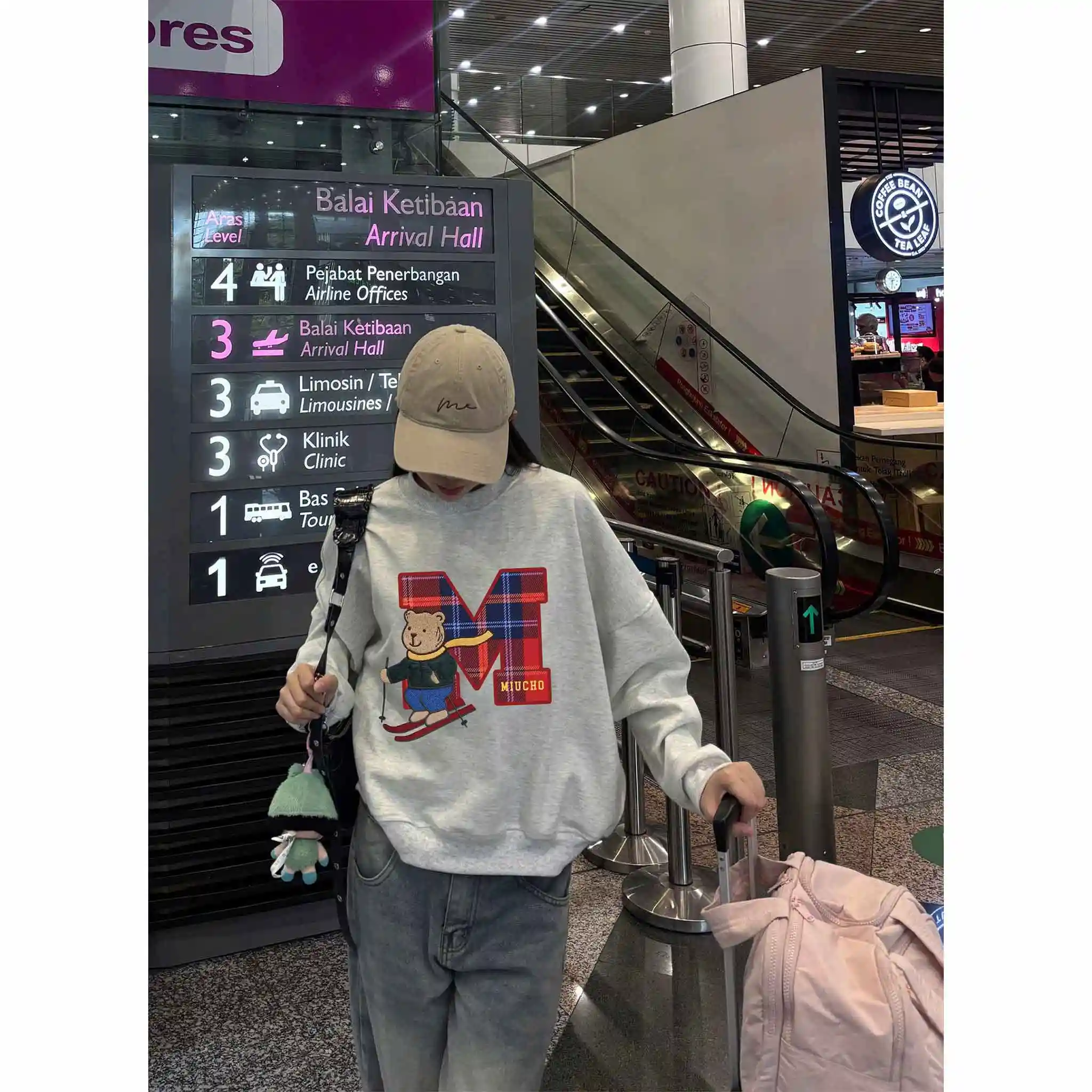 Áo Sweater boxy unisex Miucho nỉ 2 da cao cấp thấm hút tốt chuẩn form chữ M gấu teddy 2791_thumbnail_7