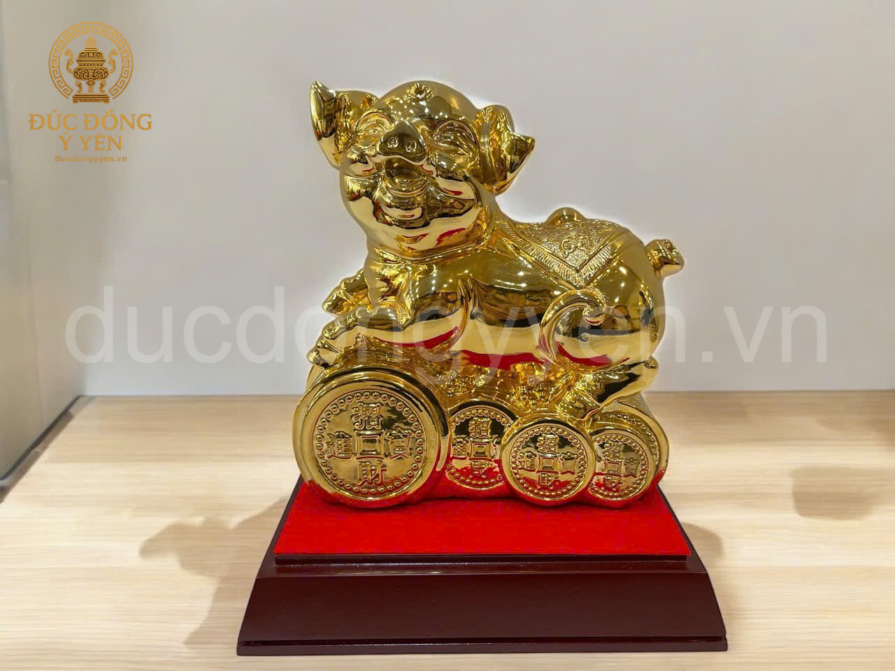 Tượng heo phong thủy mạ vàng 