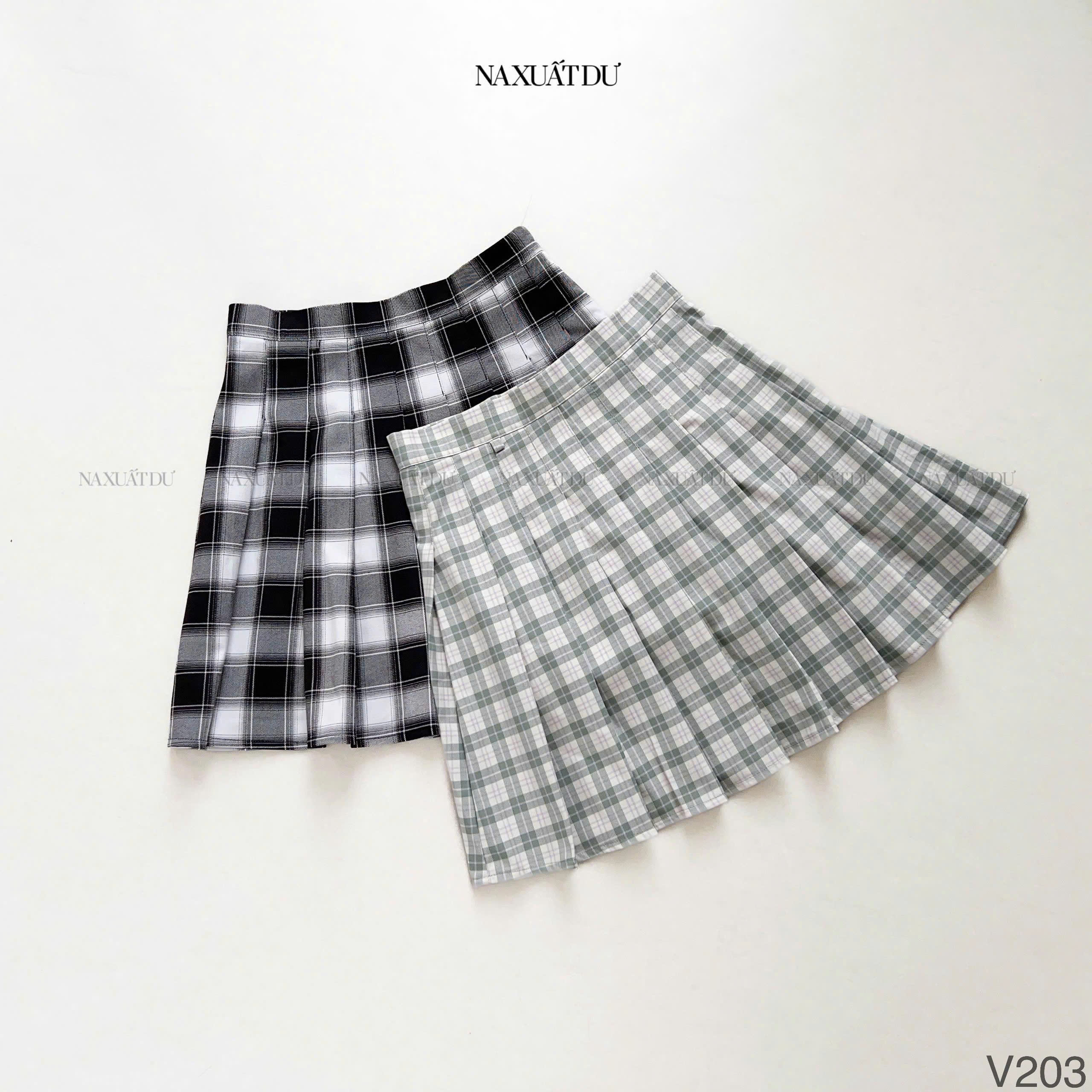 Set 2 chân váy xếp ly 