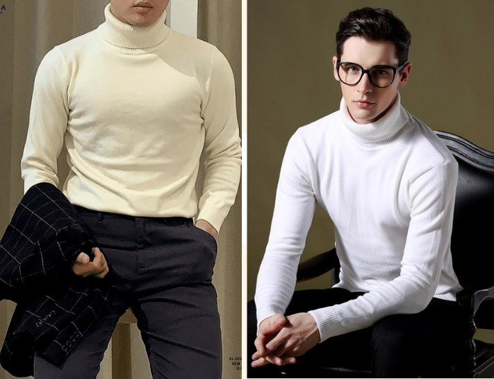 Áo len cổ lọ có kiểu dáng basic