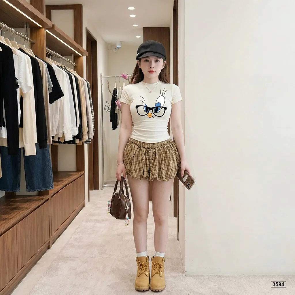 Áo baby tee form ôm slim fit hoạt hình Beezy 3584_thumbnail_4
